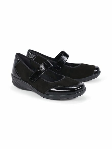 Hallux-Klettballerina Extra-Weite Schwarz Hallux-Klettballerina Extra-Weite Schwarz