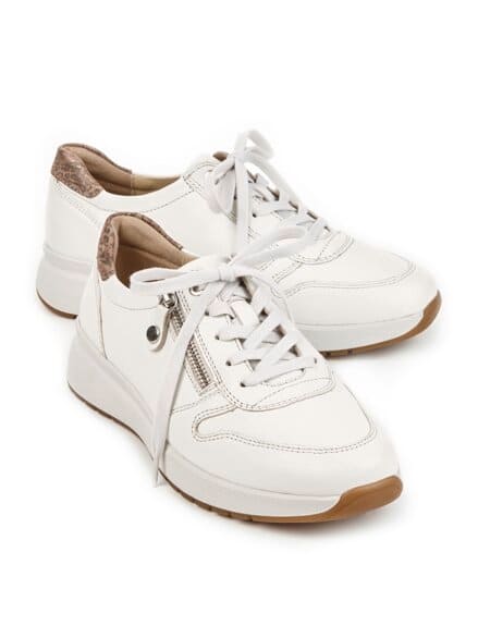 Hallux-Sneaker Reißverschluss Weiß