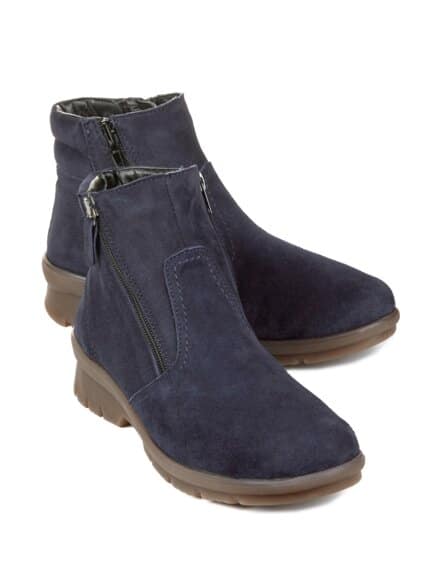 Hallux-Reißverschluss-Bootie Marine