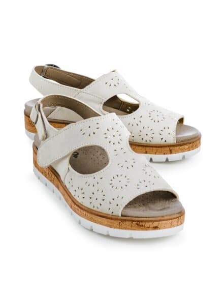 Hallux Velours-Sandalenschuh Hellgrau Hallux Velours-Sandalenschuh Hellgrau