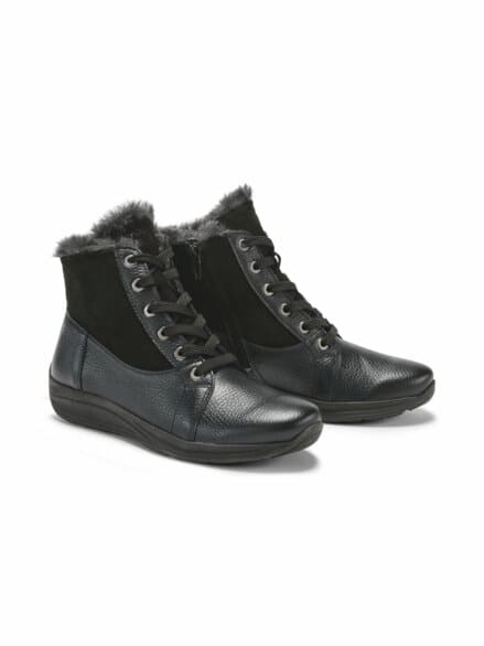 Freizeit-Stiefelette Kuschelwarm Schwarz Freizeit-Stiefelette Kuschelwarm Schwarz