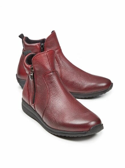 Hirschleder-Stiefel Komfort Bordeaux Hirschleder-Stiefel Komfort Bordeaux