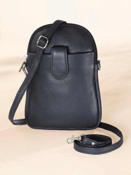Leder-Handytasche Dunkelblau
