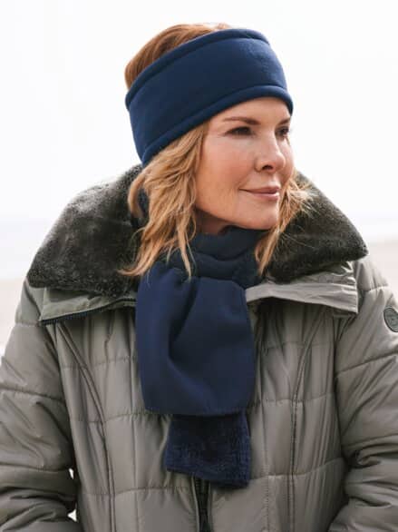 Fleece-Schal Thermowärme Marine