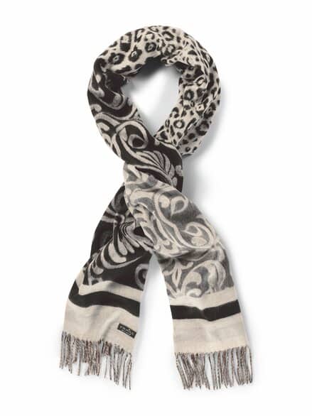 Fraas-Schal Cashmink Schwarz-Grau