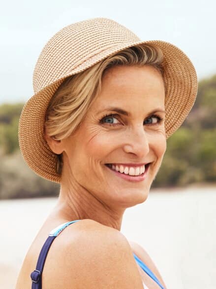 Strohhut knautschbar Hellbraun