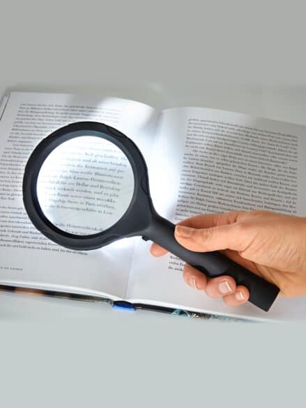 Lupe mit LED-Beleuchtung Schwarz