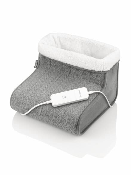 Fußwärmer Kuschelstrick Grau