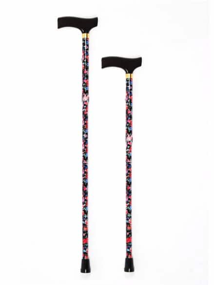 Faltbarer Reise-Stock Blumenmuster Multicolor