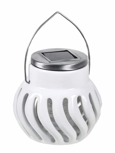 Anti-Mücken-Solar-Windlicht Weiß
