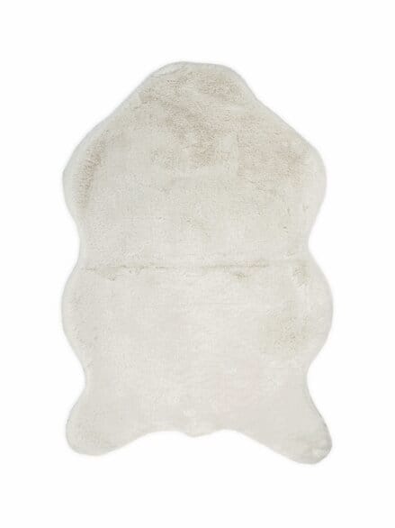 Kunstfell-Teppich Kuschelweich Wollweiß