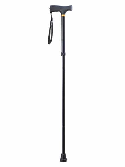 Aluminium-Gehstock Faltbar Schwarz