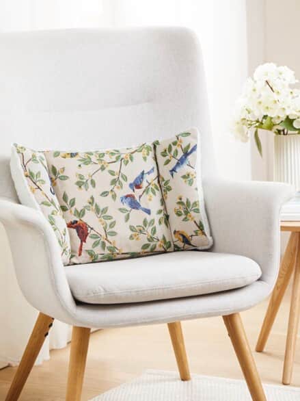 Rückenkissen Gobelin Beige-Grün