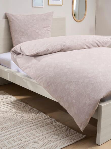 Thermo-Flanell-Bettwäsche-Set Fleur Rosa