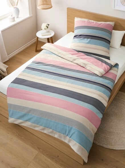 Irisette Seersucker-Bettwäsche-Set Pastell Irisette Seersucker-Bettwäsche-Set Pastell