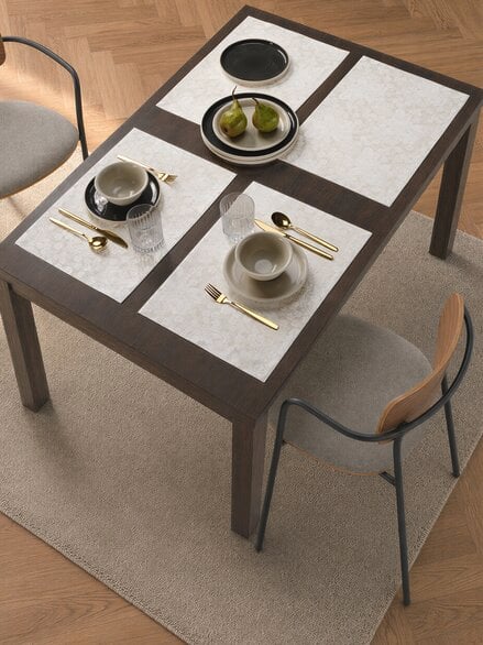 Sander Tisch-Sets Jacquard Damast Creme