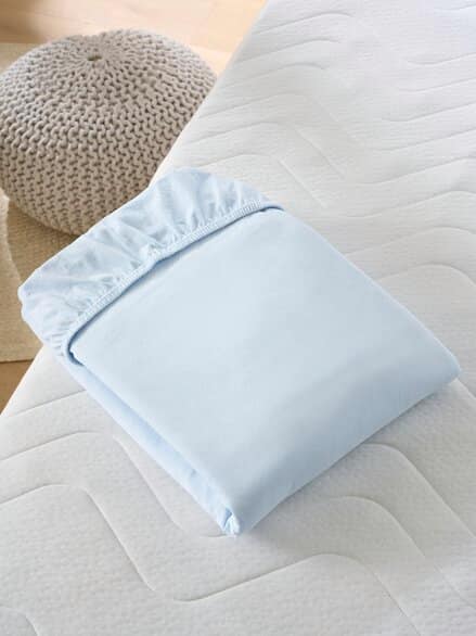 Jersey-Spannbettlaken Elastik Bleu