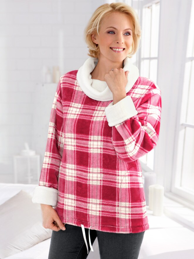 Kuschelfleece-Long-Pullover Kuschelfleece-Long-Pullover
