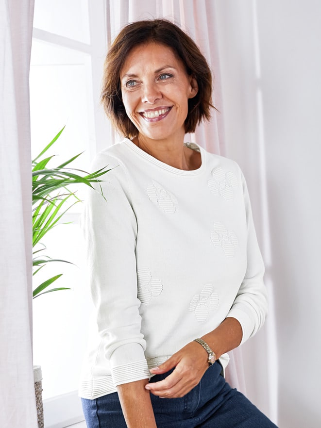 Pullover Blüten-Jacquard