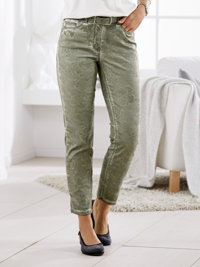 7/8-Komfortbundjeans Blütenzauber 7/8-Komfortbundjeans Blütenzauber