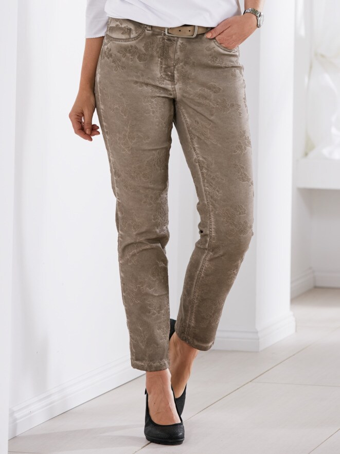 7/8-Komfortbundjeans Blütenzauber 7/8-Komfortbundjeans Blütenzauber
