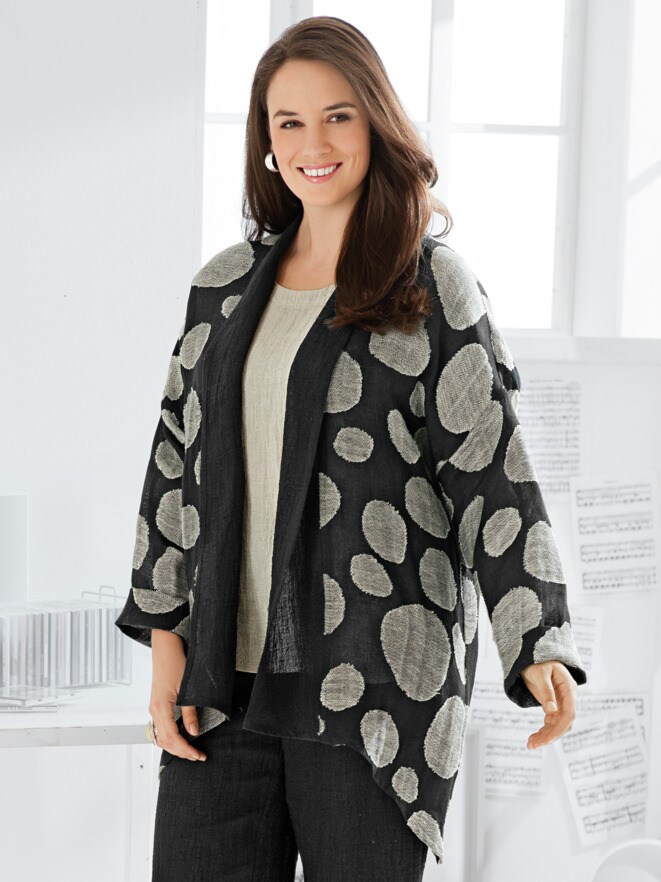 Leinenjacke mit Schalkragen Leinenjacke mit Schalkragen