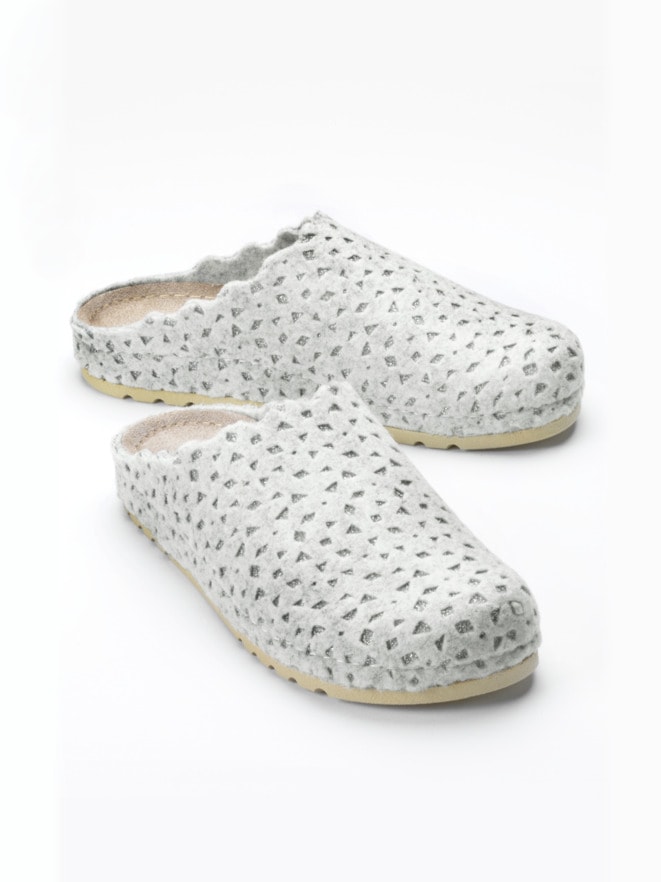 Wollfilz-Pantolette Memory-Fußbett Wollfilz-Pantolette Memory-Fußbett