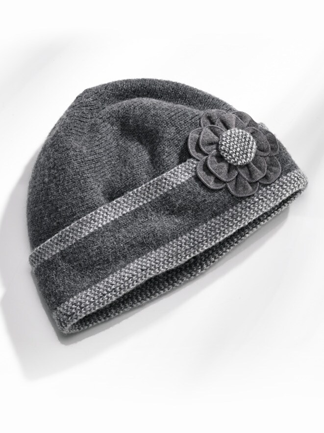 Strickmütze Blume Strickmütze Blume
