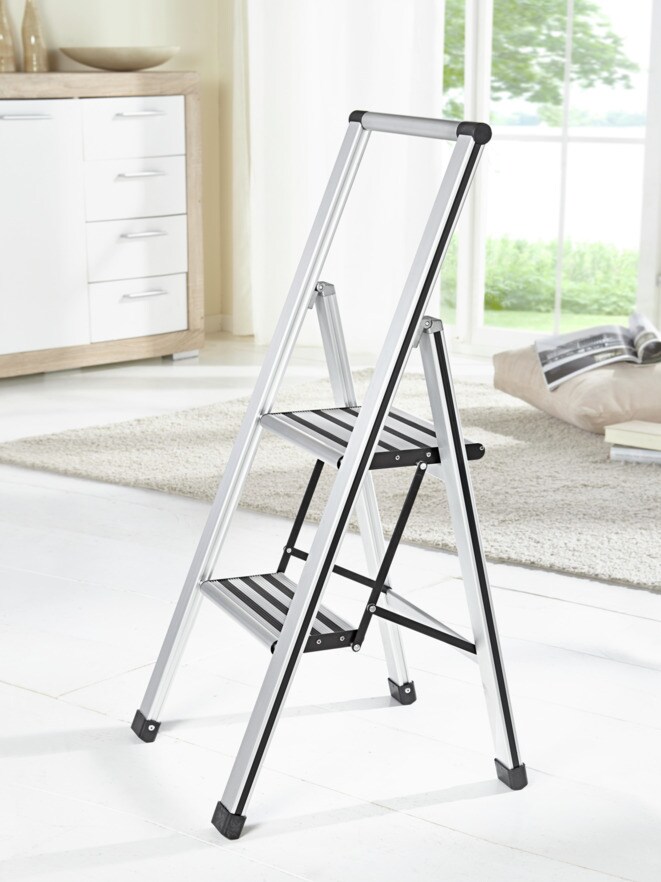 Aluminium-Klapptrittleiter 2-stufig Aluminium-Klapptrittleiter 2-stufig