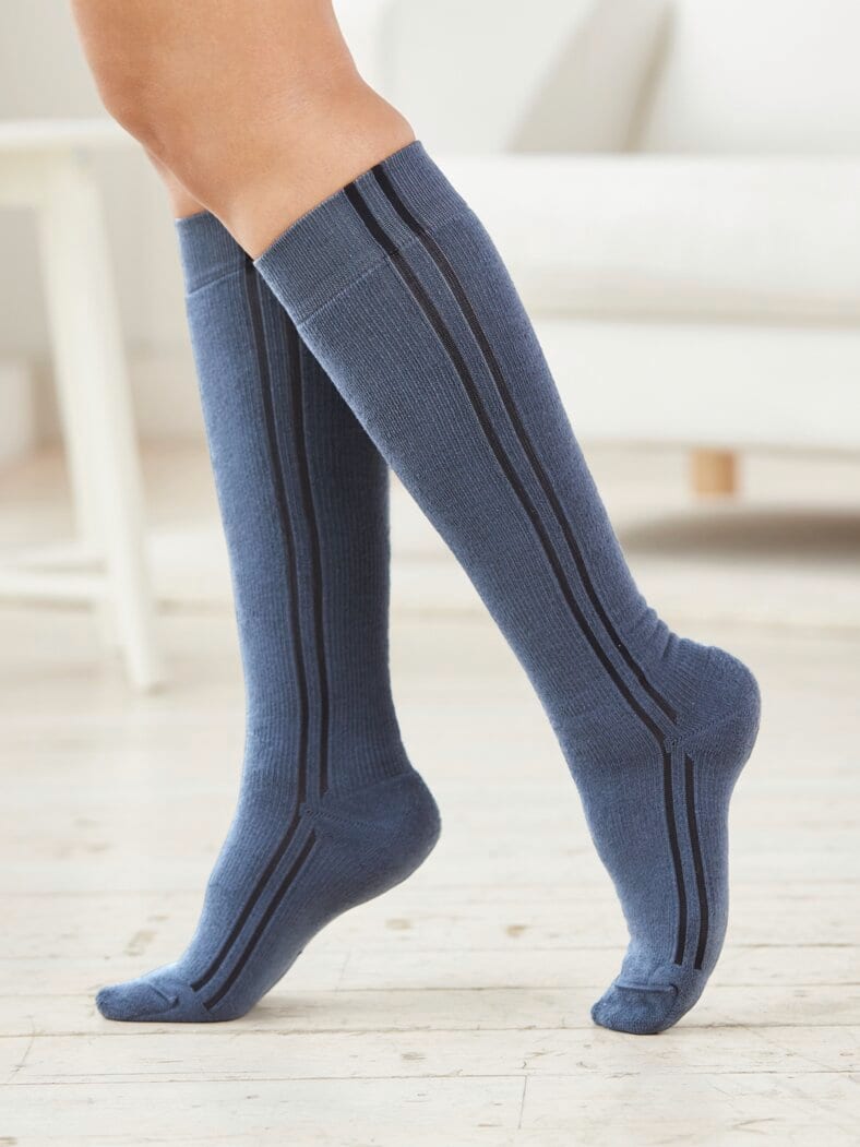 Avenafit-Thermo-Stützstrumpf 2 Paar Jeansblau