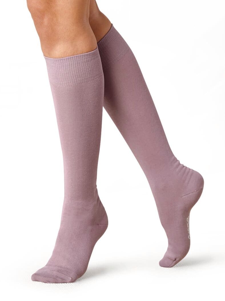 Bio-Baumwoll-Kniestrumpf 2 Paar Lavendel