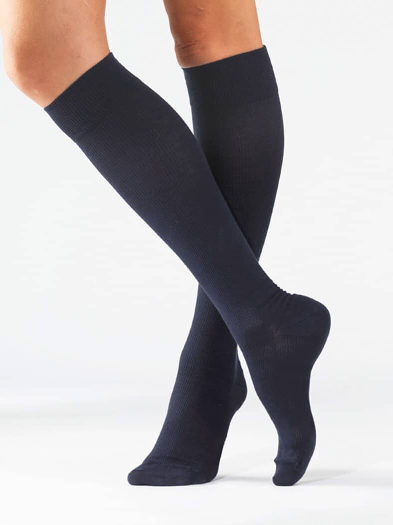 Baumwoll-Stützstrumpf 2 Paar Dunkelblau
