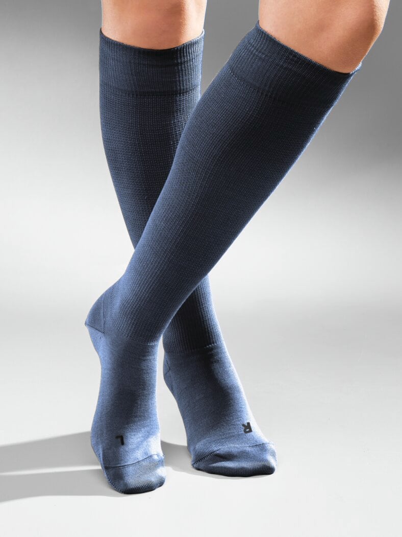 Diabetiker-Stützstrumpf 2 Paar Graublau