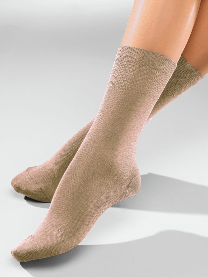 Diabetiker-Socken 2 Paar Beige