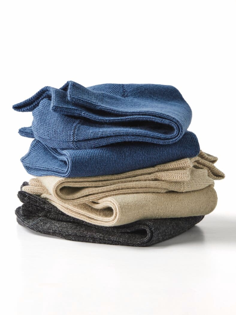 Komfort-Sneakersocken 5 Paar Grau-Blau-Beige