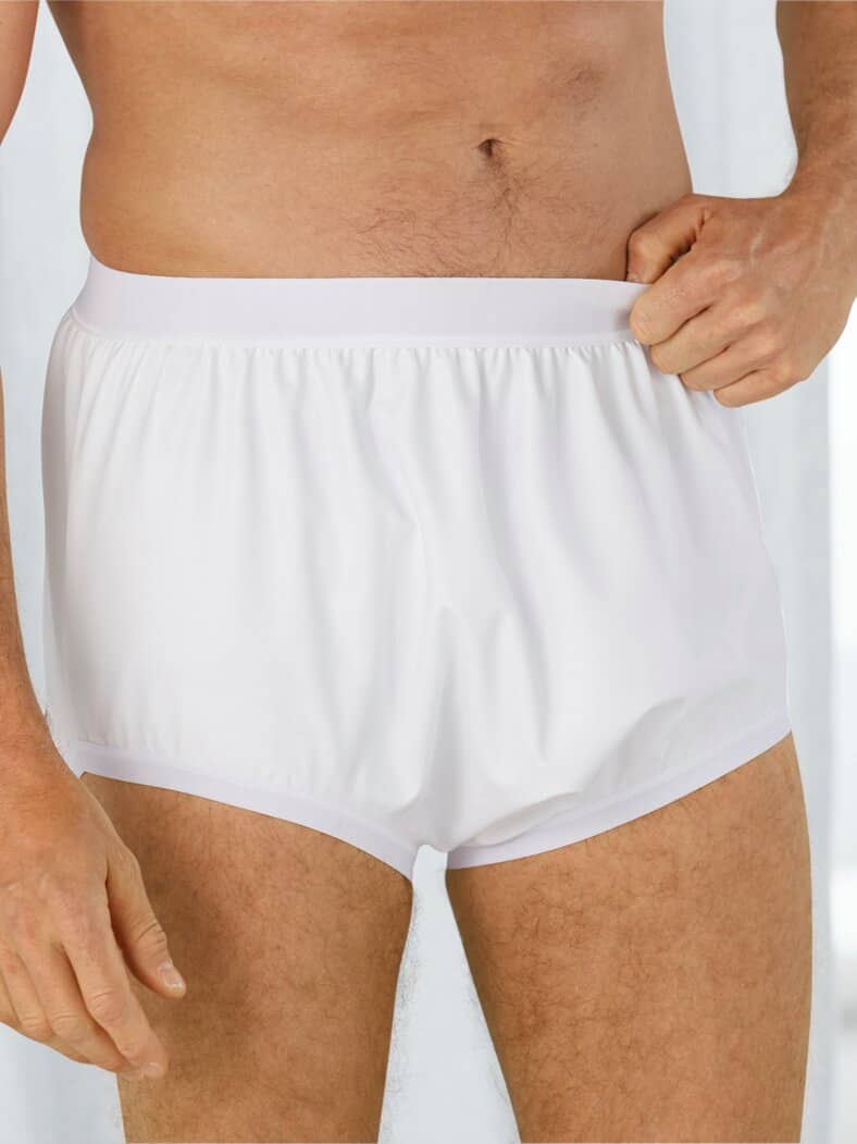 Herren-Inkontinenz-Überhose Weiß