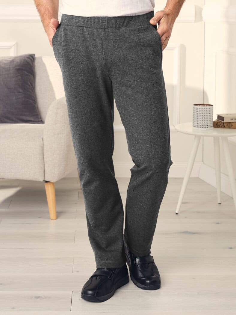 Jersey-Hose Relaxed-Fit Anthrazit meliert