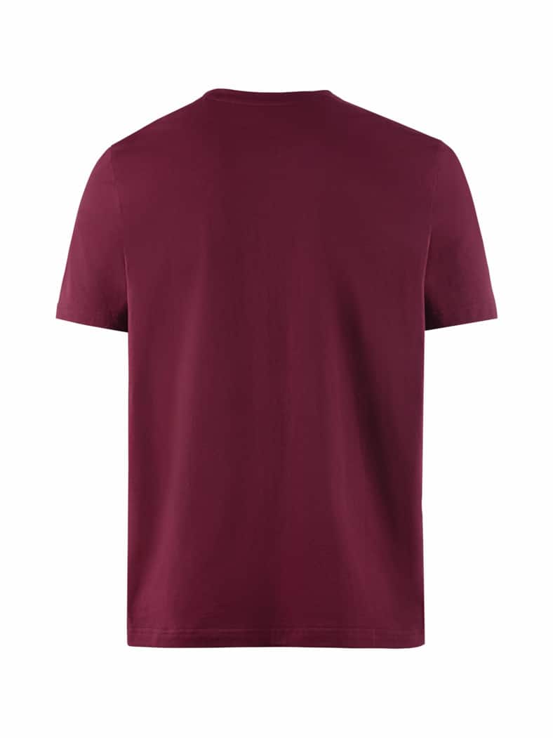 Halbarm-Shirt Baumwolle Burgund