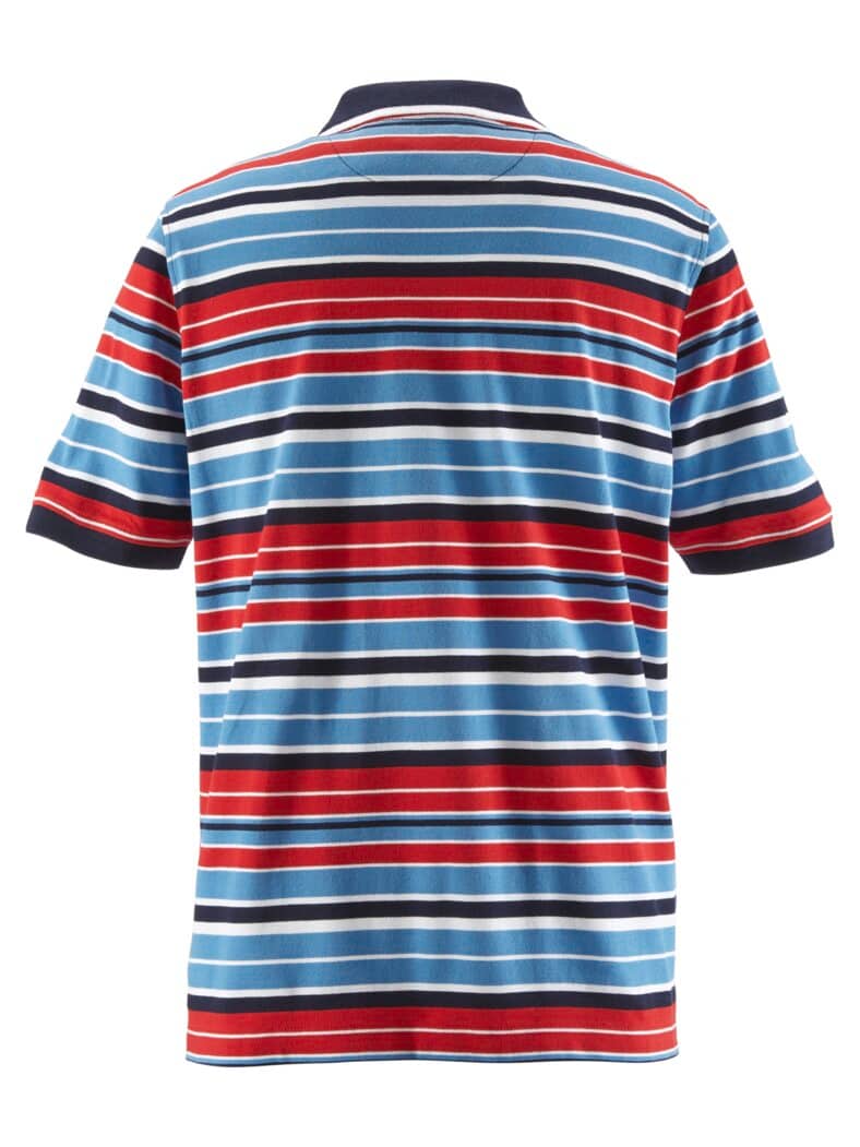 Poloshirt Bio-Baumwolle Hellblau gestr.