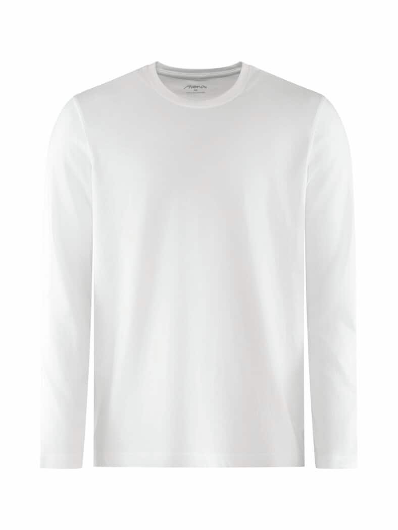 Langarm-Shirt Baumwolle Weiß