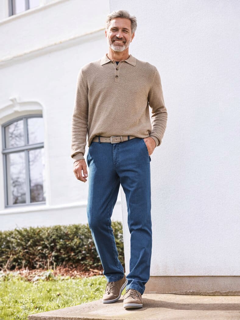 Herren-Thermojeans Mid Blue