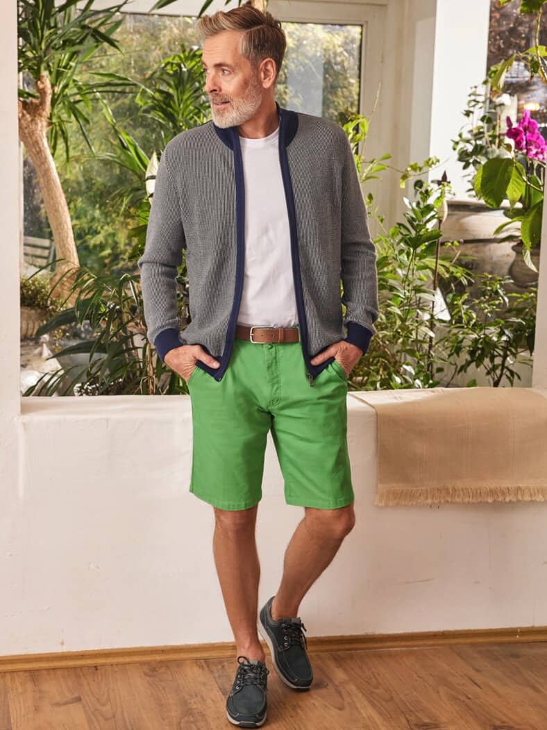 Bequem-Bermuda Fleckschutz Grün