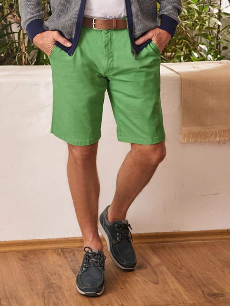 Bequem-Bermuda Fleckschutz Grün