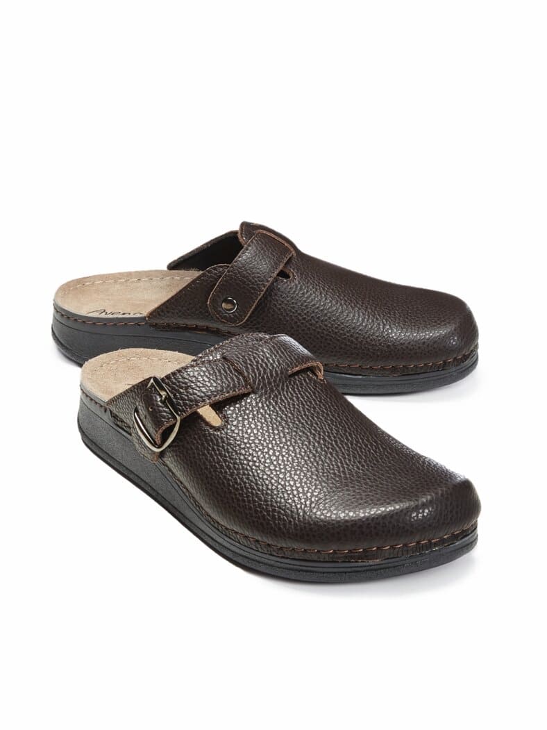 Bequem-Pantolette Memory Braun