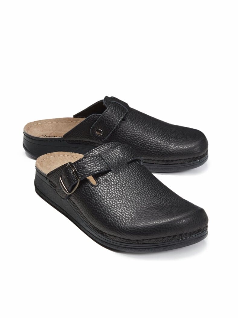 Bequem-Pantolette Memory Schwarz