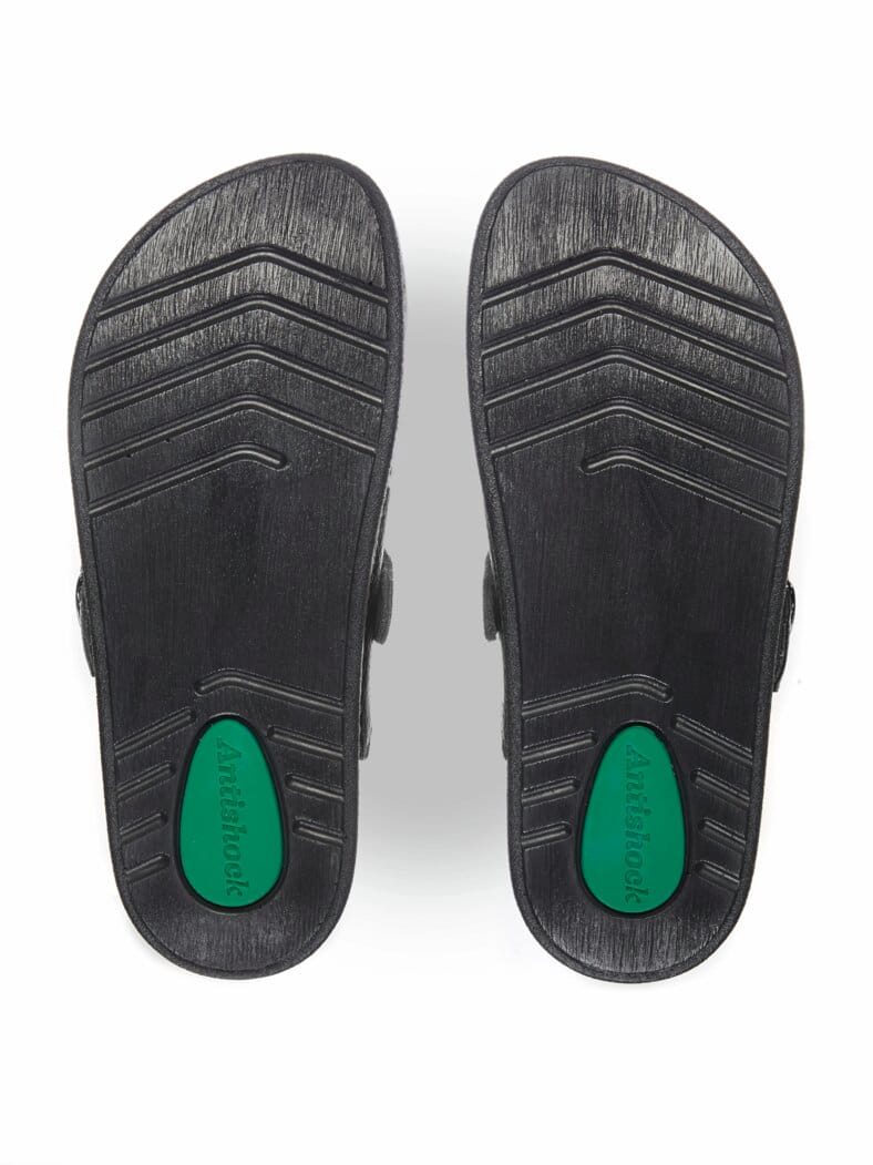 Bequem-Pantolette Memory Schwarz