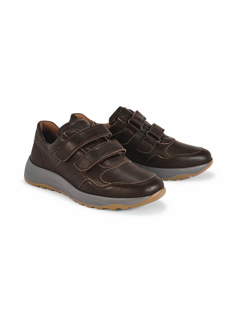 Waldläufer-Hirschleder Klettschuh Braun