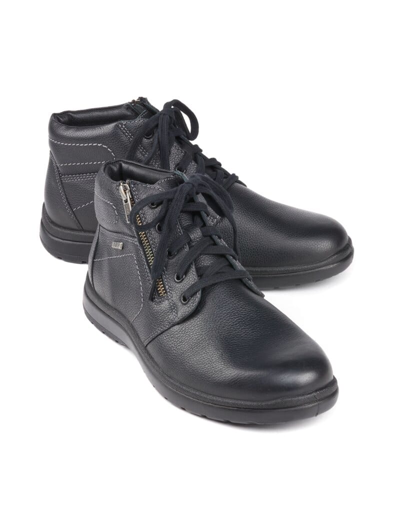 Schnür-Boots Wasserabweisend Schwarz