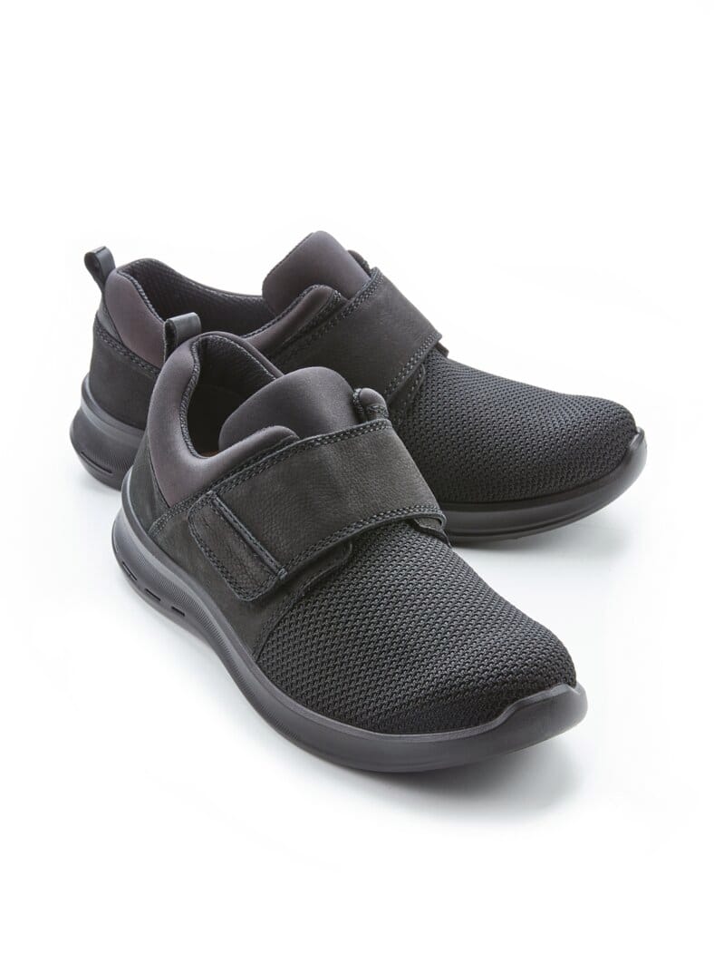 Hallux-Klettsneaker Extraweich Schwarz