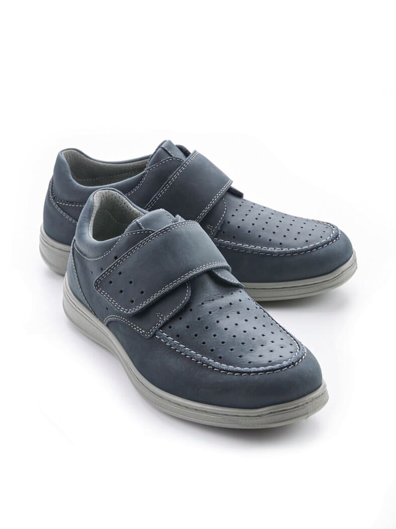 Bequem-Leicht-Klettschuh Blau